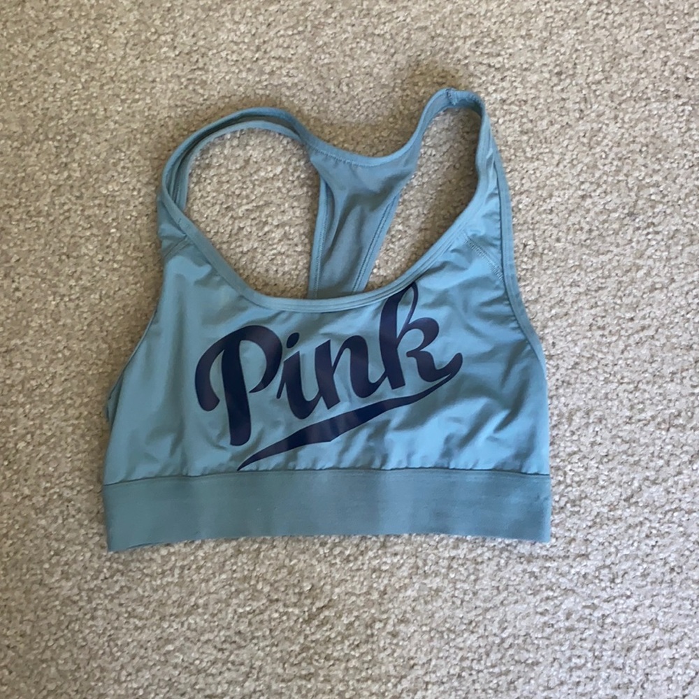 Pink sports bra
